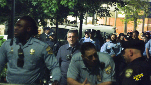 Several types of police from Philly PD and Drexel