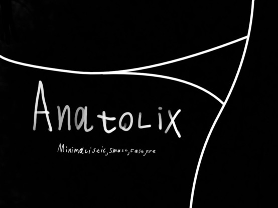 Logo of Anatolix. It has text "Anatolix Minimalistic, small, fast, free" and 3 lines that create a triangle