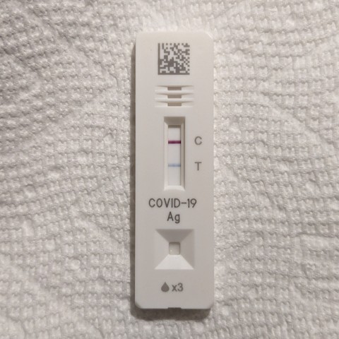 Positive COVID-19 rapid antigen test