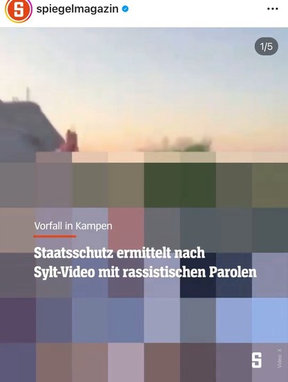 Szene aus Spiegel-Version des Syltvideos. Man sieht fast nur Pixel.