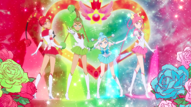 The Sailor Quartet from the anime movie Pretty Guardian Sailor Moon Cosmos the Movie Part 2.