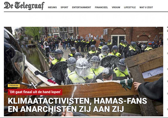Amsterdam - UvA protesten op Binnengasthuis terrein. 

FOTO: DAF