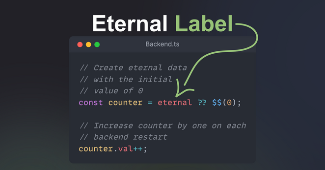 Eternal labels in UIX