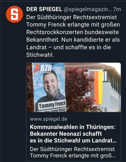 Bericht aus dem Spiegel zur Stichwahl 
TOMMY frenck.