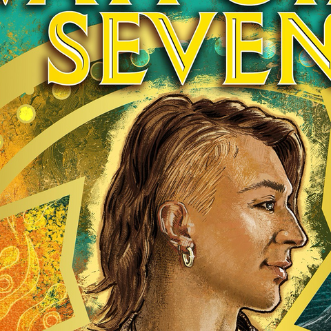 Detail of Figure of transgender man side profile on. 