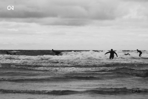 Surfers Surfing Cornwall Port Isaac 