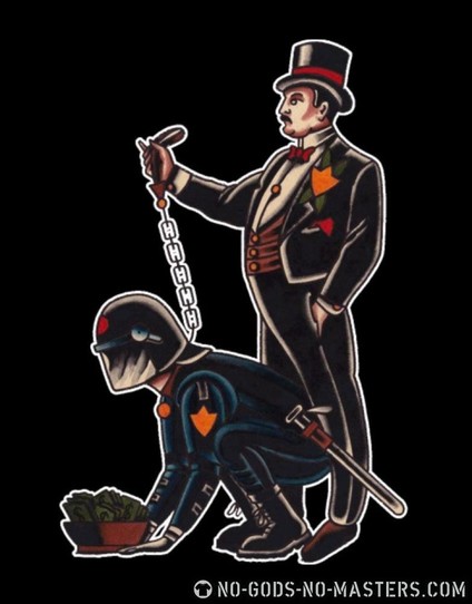 T-shirt design from No Gods No Masters Coop - Police Puppies