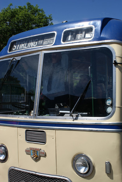 close up of the front of the bus. The destination now says Stirling and the number is 11