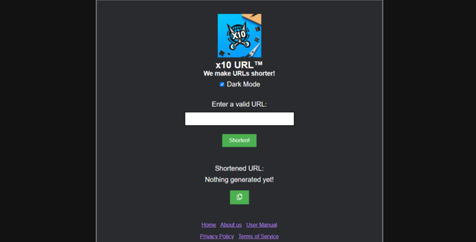 x10 URL's homepage