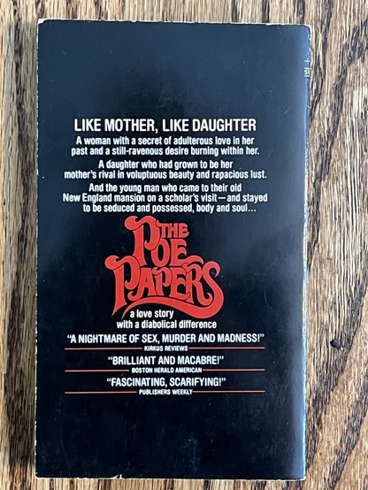 Poe papers back cover