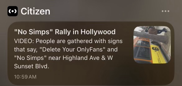 No simps rally in Hollywood 