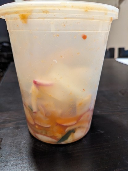 My first attempt at kimchee, using a seasoning packet from the store