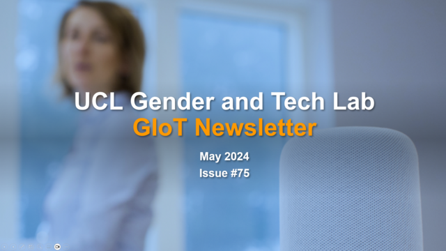 UCL Gender and Tech Lab - GIoT Newsletter Logo