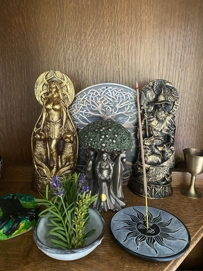 Pagan altar to Odin and Freya 