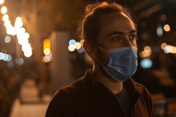 Person in a surgical mask