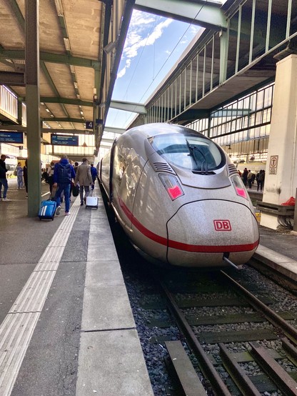 The back of an ICE train at Stuttgart main station