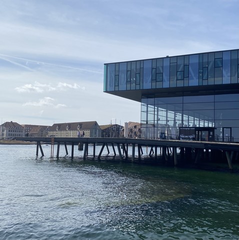 Modern Building with pier 