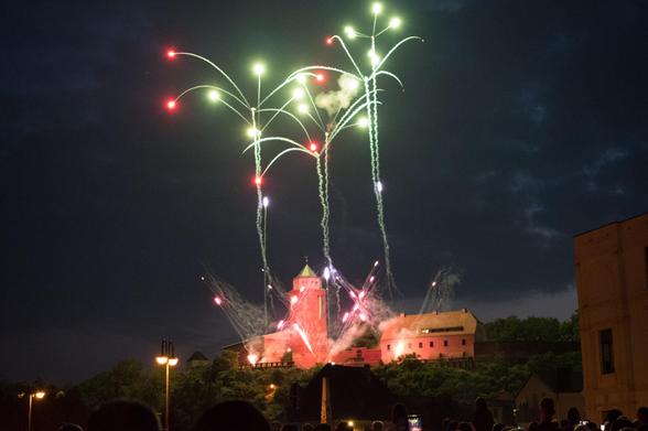 Stadtfest in Eilenburg: das Höhenfeuerwerk am Freitagabend begeisterte wieder alle Gäste