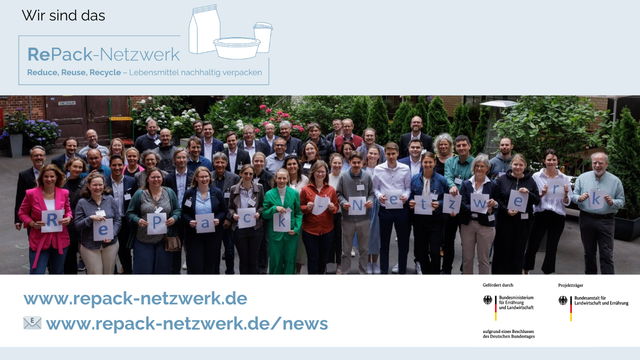 Gruppenfoto: Wir sind das RePack-Netzwerk. Reduce, reuse, recycle.