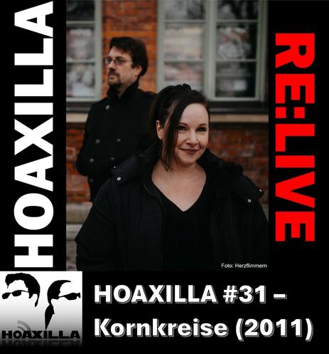 Wie immer ab 20:00 Uhr bei den WildMics twitch.tv/wildmics
Foto von Alexa und Alexander vor einer roten Ziegelwand. Links und rechts am Bildrand steht der Text: "HOAXLLA RE:LIVE" Unten links befindet sich das HOAXILLA Logo und daneben der Text HOAXILLA #31 - Kornkreise (2011)
Foto: Herzflimmern