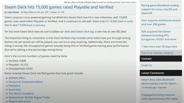 15.000 Steam Deck Games