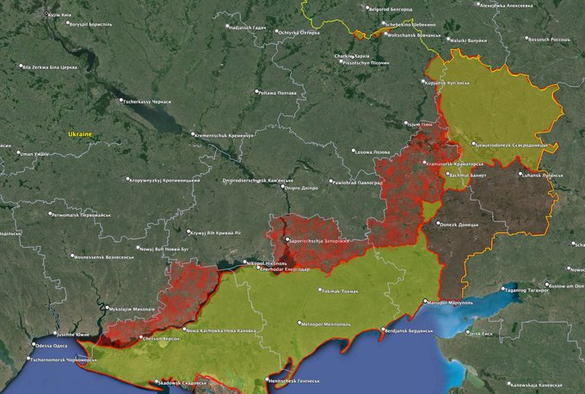 picture from Julian Röpcke on X, shows the territory Ukraine should give up for a cease-fire.