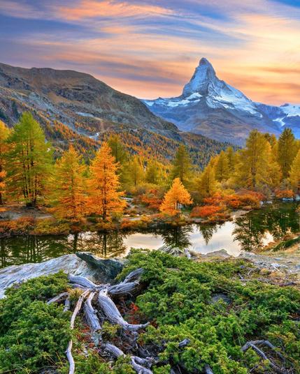 Autumn in Zermatt, Switzerland.