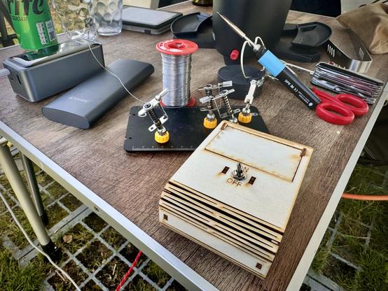 A useless machine, soldering iron and other small tools 