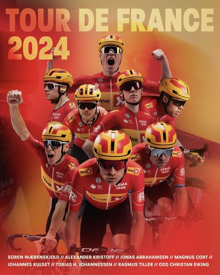 Uno-X mobility cycling team for Tour de France:  Johannes Kulset, Tobias Johannesen, Søren Wærenskjold, Rasmus Tiller, Odd Christian Eiking, Magnus Cort (DK), Jonas Abrahamsen,  Alexander Kristoff