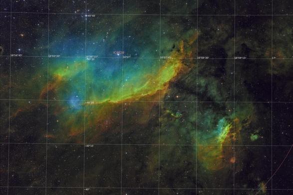 12-inch lacerta remote, NA, astrofotografie, astronomie, astronomy, astrophotography, emission nebula, emissionsnebel, hakos, hakos guest farm, ias, ias observatory, ias observatory hakos, ic, ic4628, khomas, namibia, scorpius, sho, sii-ha-oiii, world