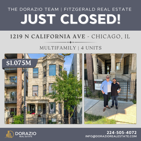 1219 N California Multifamily Investment Property in the Humboldt Park neighborhood of Chicago, IL closed by Andrew Dorazio of The Dorazio Team at Fitzgerald Real Estate.
