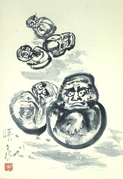 #Bodhidharma, #Japanese #kakemono.
#BuddhistArt #Buddhism