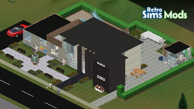 Sims 1 modern house build with two stories
