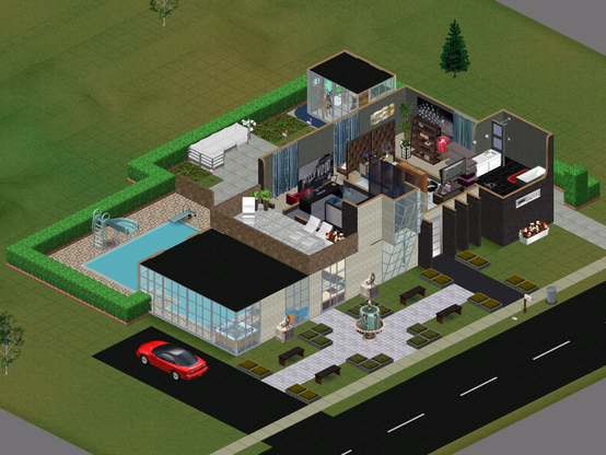 Second story of house, with bedrooms, bathroon and balcony.