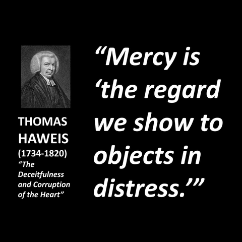 "Mercy is 'the regard we show to objects in distress.'"