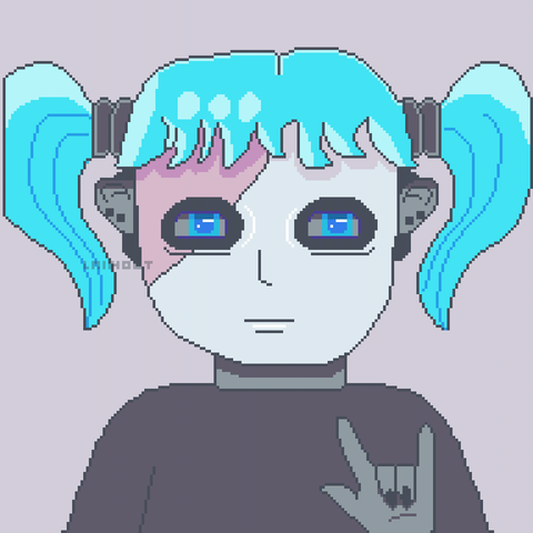 Pixelart of Sally face