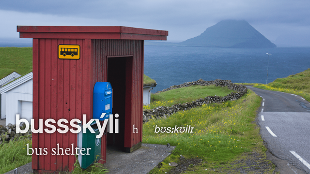 The bus stop at Gerðisbreyt in #Velbastaður