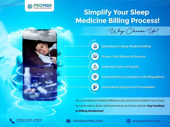 𝐒𝐢𝐦𝐩𝐥𝐢𝐟𝐲 𝐘𝐨𝐮𝐫 𝐒𝐥𝐞𝐞𝐩 𝐌𝐞𝐝𝐢𝐜𝐢𝐧𝐞 𝐁𝐢𝐥𝐥𝐢𝐧𝐠 𝐏𝐫𝐨𝐜𝐞𝐬𝐬 𝐰𝐢𝐭𝐡 𝐏𝐫𝐨 𝐌𝐞𝐝𝐢𝐜𝐚𝐥 𝐁𝐢𝐥𝐥𝐢𝐧𝐠 𝐒𝐨𝐥𝐮𝐭𝐢𝐨𝐧𝐬 𝐢𝐧 𝐇𝐨𝐮𝐬𝐭𝐨𝐧!

At Pro Medical Billing Solutions, we specialize in sleep medicine billing, offering a proven track record of success, a dedicated team of experts, and comprehensive compliance with regulations. Our personalized support and consultation ensure accurate claims, faster reimbursements, and fewer denials. Let us handle your medical billing so you can focus on patient care. Contact us today at (725) 237-2757 or visit our website. 
Say goodbye to billing headaches with Pro Medical Billing Solutions!
https://www.prombs.com/specialties/sleep-medicine-billing-services/