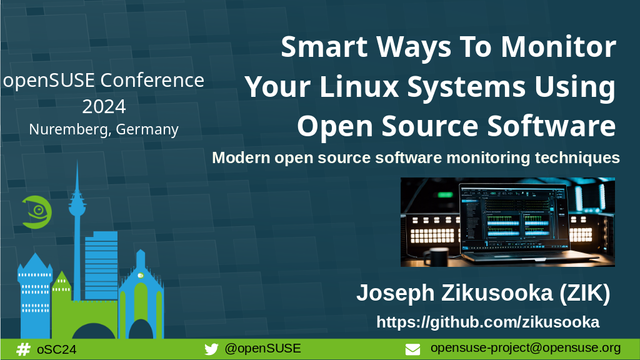 Joseph Zikusooka (ZIK) presenting at the OpenSUSE conference 2024 taking place in Nuremberg, Germany @OpenSUSE
 