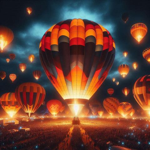 Albuquerque International Balloon Fiesta Flames - Night Glow Spectacular
