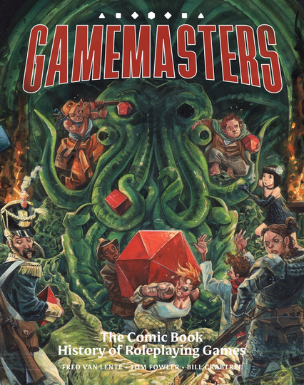 Cover for my new Kickstarter book with Fred Van Lente: “Gamemasters: the Comic Book History of Roleplaying Games”