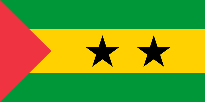 Flag of São Tomé and Príncipe.