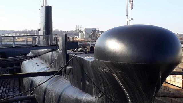 HM Submarine OCELOT at Chatham Dockyards.