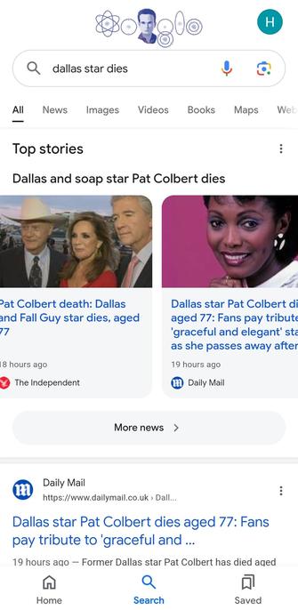 The picture The Independent chooses to use to announce the death of Pat Colbert is a spectacular fail. Surprisingly, The Mail makes a much better job, and shows respect by using a photo of Pat