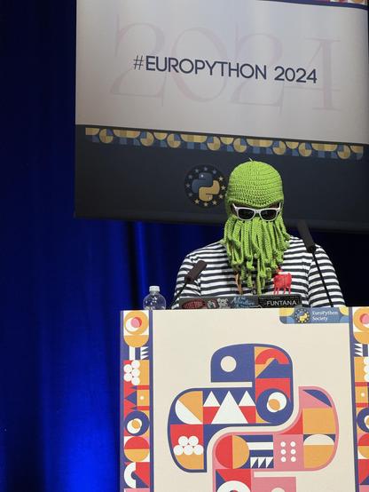 Cthulhu giving a lightning talk