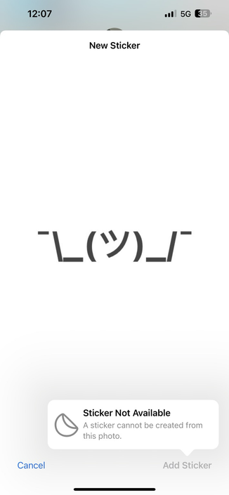 Simple vintage emoticon isn’t allowed in iMessage stickers