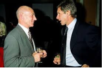 Picture of Harrison Ford and Patrick Stewart having a conversation at some event or other where they were both in attendance some years ago.
