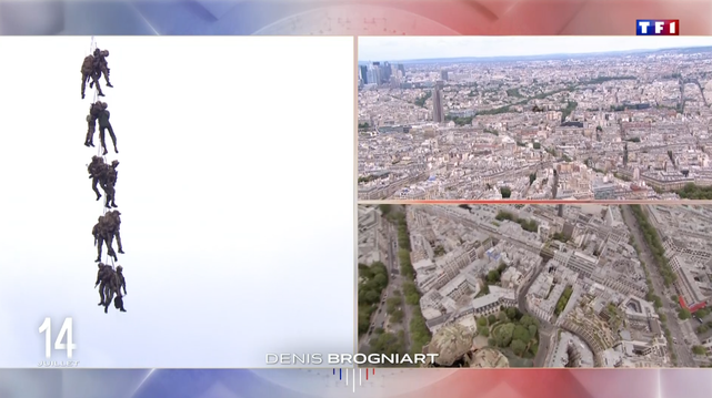 Throughout the morning, Anne-Claire Coudray, Marie-Sophie Lacarrau, Gilles Bouleau and Bruce Toussaint, with the editorial journalists, bring to life the highlights of the July 14 parade, relocated for the first time to Avenue Foch in Paris.