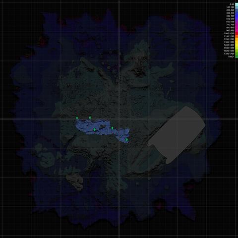 Jellyshroom cave, overlaid on darkened world map