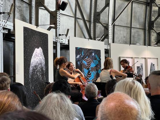 The Eclipse Quartet playing inside the dome